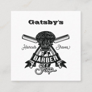 Vintage-Frisör / Friseur Geschäftskarte Quadratische Visitenkarte