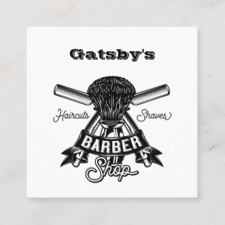 Vintage-Frisör / Friseur Geschäftskarte Quadratische Visitenkarte