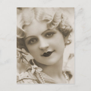 Vintage-Frisur Postkarte