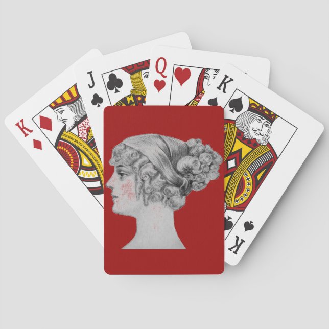 Vintage Frisur Spielkarten (Rückseite)