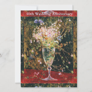 Vintage Frohe 40. Hochzeitstag-Jubiläum