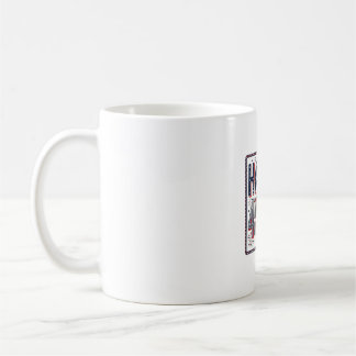 Vintage Frohe 4. Juli patriotische Schilderdesign_ Kaffeetasse