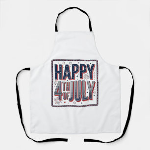 Vintage Frohe 4. Juli patriotische Schilderdesign_ Schürze