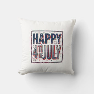 Vintage Frohe 4. Juli patriotische Shirt Design_1 Kissen