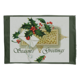 Vintage Frohe Festtage Weihnachten Kissenbezug