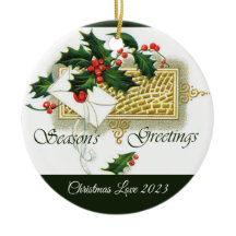 Vintage Frohe Festtage Weihnachtsschmuck