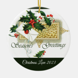 Vintage Frohe Festtage Weihnachtsschmuck