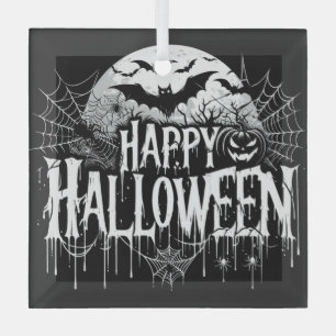 Vintage Frohe Halloween Kunst Ornament Aus Glas