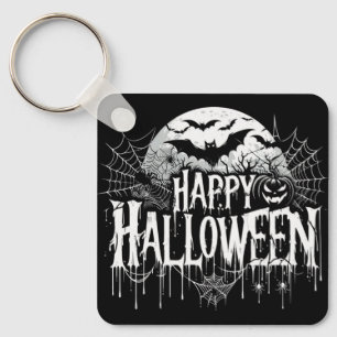 Vintage Frohe Halloween Kunst Schlüsselanhänger