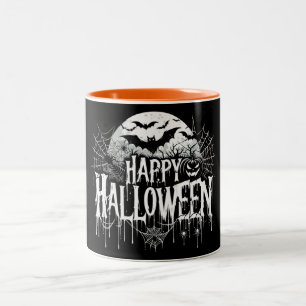 Vintage Frohe Halloween Kunst Zweifarbige Tasse