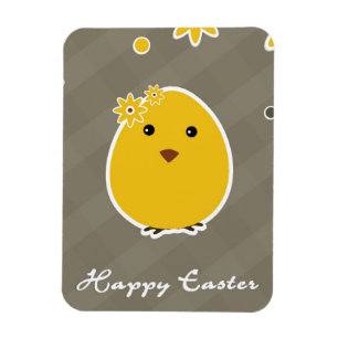 Vintage Frohe Ostern Hintergrund Magnet