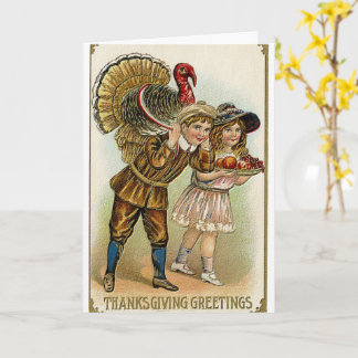 vintage frohe Thanksgiving-Aquarell Karte