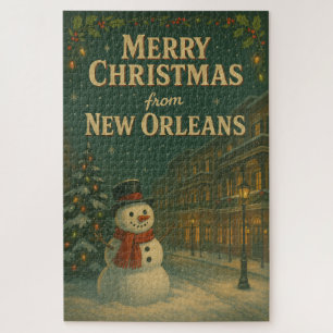 Vintage Frohe Weihnachten aus New Orleans Puzzle