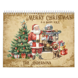Vintage Frohe Weihnachten Kalender