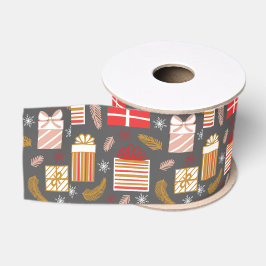 Vintage Frohe Weihnachten Muster - Klassischer Fei Ripsband