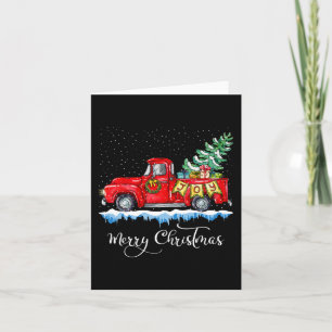Vintage Frohe Weihnachten Roter LKW Altmodisch Ch Karte