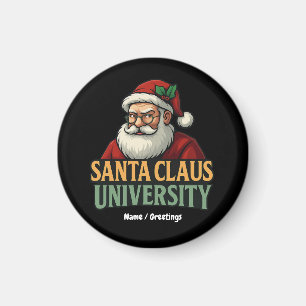 Vintage Frohe Weihnachten Santa Claus Universität Magnet