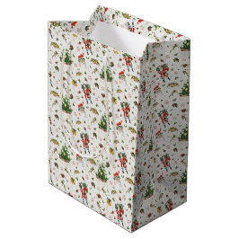 Vintage Frohe Weihnachten Santa Mittlere Geschenktüte