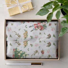 Vintage Frohe Weihnachten Santa Seidenpapier