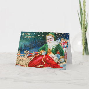 Vintage Frohe Weihnachtskarte Karte