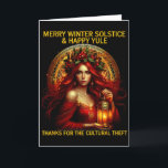 Vintage Frohe Wintersonnenwende Wir Hexen wünschen Karte<br><div class="desc">Vintage Frohe Wintersonnenwende Wir Hexen wünschen euch ein schönes Yule Weihnachten</div>