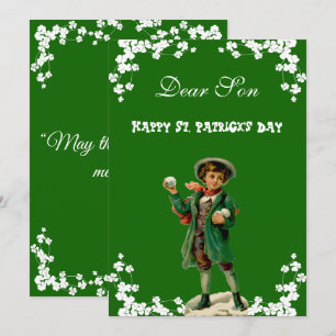 Vintage Frohen St. Patrick's Day Sohn, Enkel Niedl Feiertagskarte