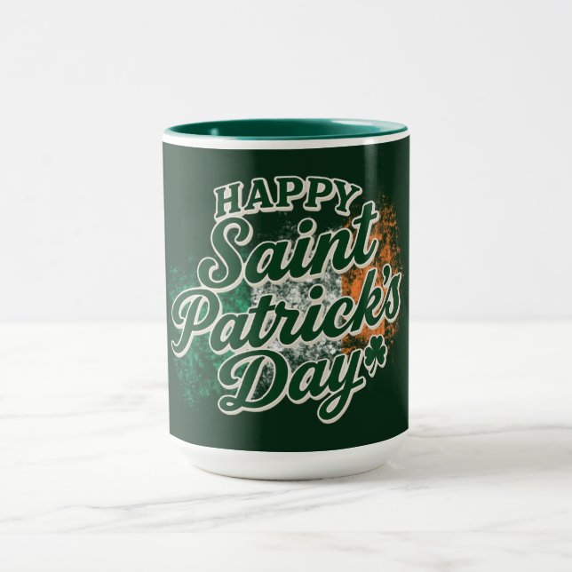 Vintage Frohen St. Patrick's Day Tasse (Zentrum)