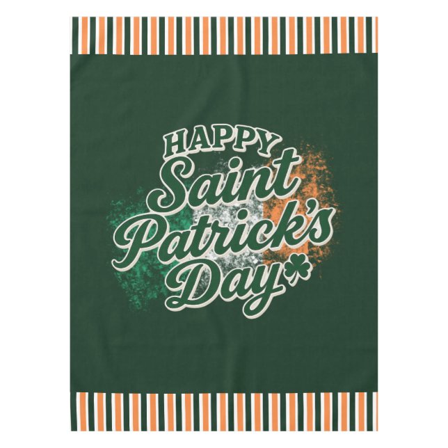 Vintage Frohen St. Patrick's Day Tischdecke (Vorderseite)