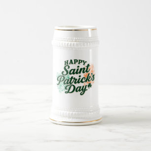 Vintage Frohen St. Patrick's Tag Bierglas