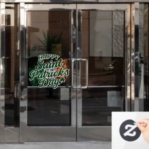 Vintage Frohen St. Patricks Tag Fensteraufkleber