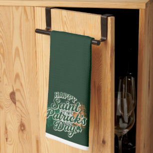 Vintage Frohen St. Patrick's Tag Geschirrtuch