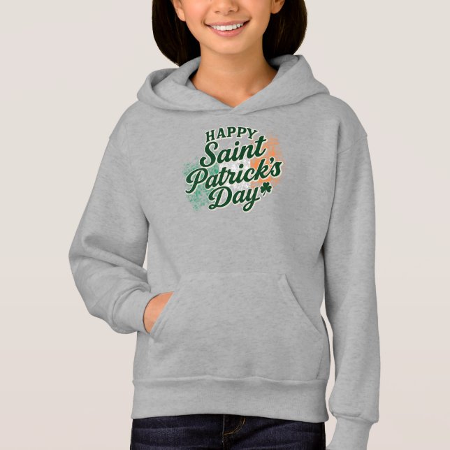 Vintage Frohen St. Patrick's Tag  Hoodie (Vorderseite)