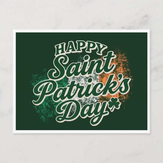 Vintage Frohen St. Patrick's Tag  Postkarte (Vorderseite)