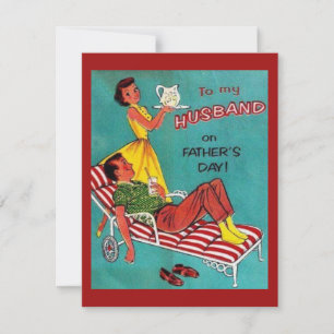 Vintage Frohen Vatertag Ehemann Karte