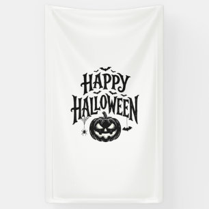 Vintage Frohes Halloween Kürbis Fledermaus Shirt D Banner