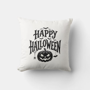 Vintage Frohes Halloween Kürbis Fledermaus Shirt D Kissen