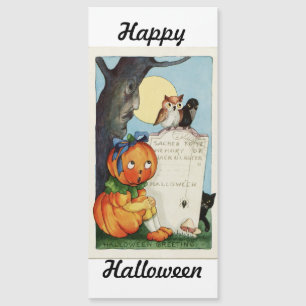 Vintage Frohes Halloween Magnetkarte