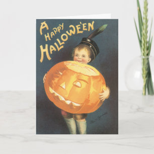 Vintage Frohes Halloween von Ellen Clapsaddle Karte