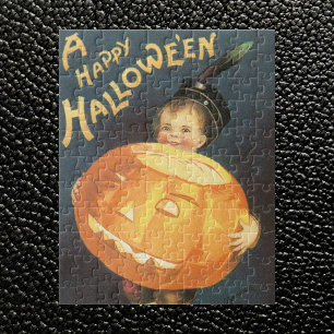Vintage Frohes Halloween von Ellen Clapsaddle Puzzle