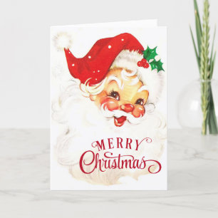 Vintage fröhlicher Weihnachtsmann Weihnachtszauber Feiertagskarte