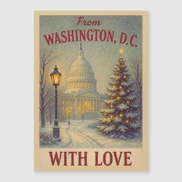Vintage From Washington DC With Love Magnetic Card Magnetkarte
