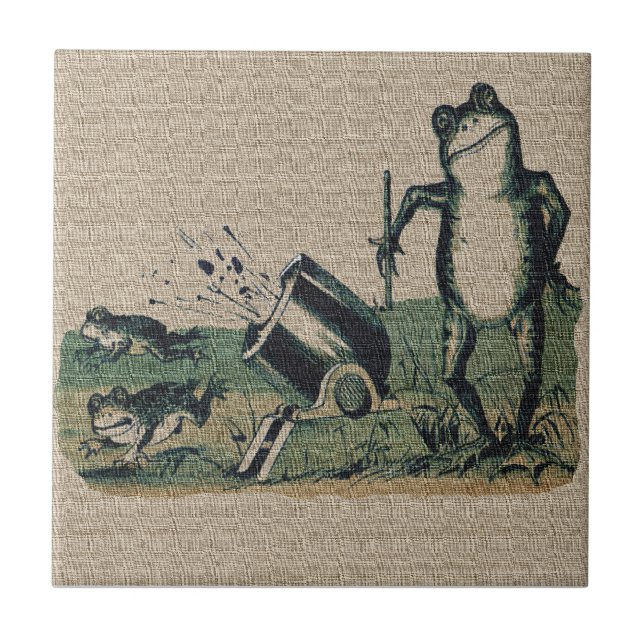 Vintage Frosch Fliese (Vorderseite)