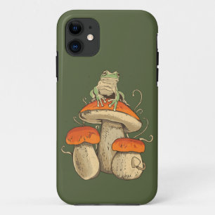 Vintage Frosch mit Pilzen Cottagecore Case-Mate iPhone Hülle