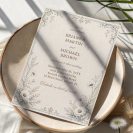 Vintage-Frosted-Botanik-Ornamentik Einladung