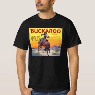 Vintage-Fruchkisten-Etiketten-Kunst, Buckaroo-Äpfe T-Shirt