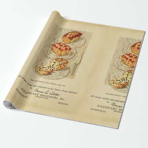 Vintage-Fruchkuchen-Illustration Geschenkpapier
