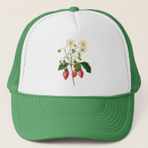 Vintage-Frucht-Beeren-Lebensmittel-Erdbeeren von R Truckerkappe