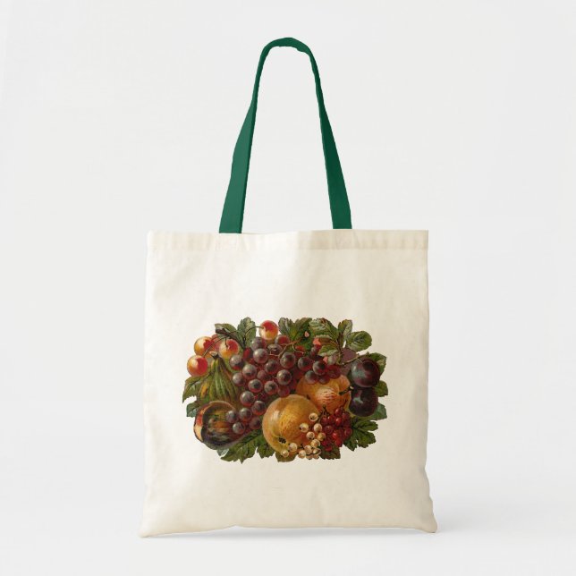 Vintage Frucht-Erntedank-Ernte-Tasche Tragetasche (Vorne)