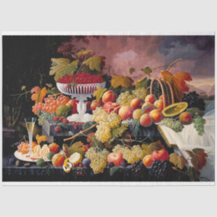 Vintage Frucht noch lebendig Malerei Seidenpapier
