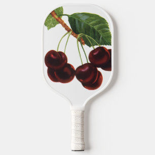Vintage-Früchte, Bio-Erdbeeren und Kirschen Pickleball Schläger